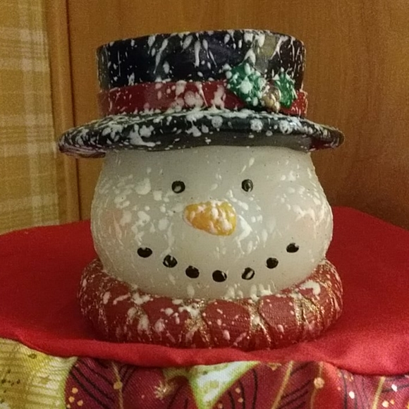 Other - Snowman Christmas Candle decor accents